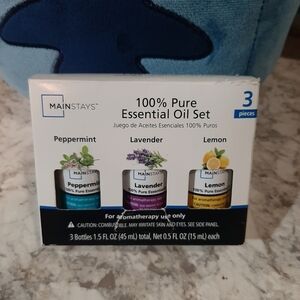 Mainstays 100% Pure Essential Oil Set - With Peppermint, Lemon And Lavender